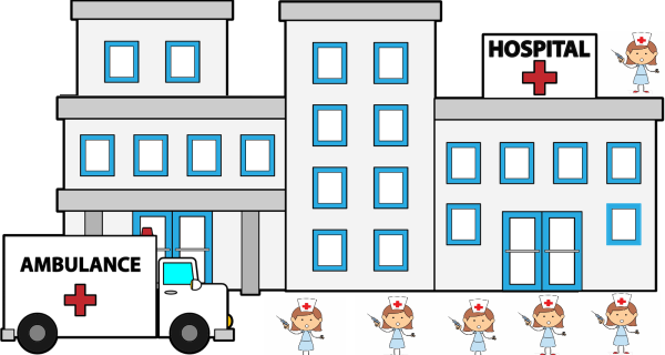 Больница на прозрачном фоне