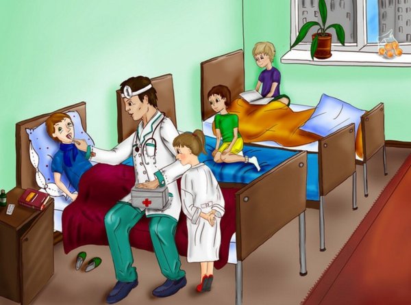 Больница иллюстрация