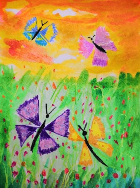 Рисование летнего Луга