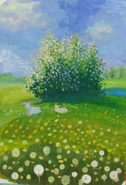 Рисование летнего Луга