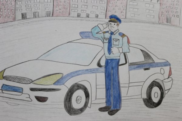 Рисование милиционер