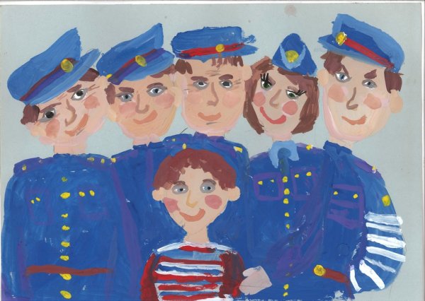 Полиция рисунок для детей