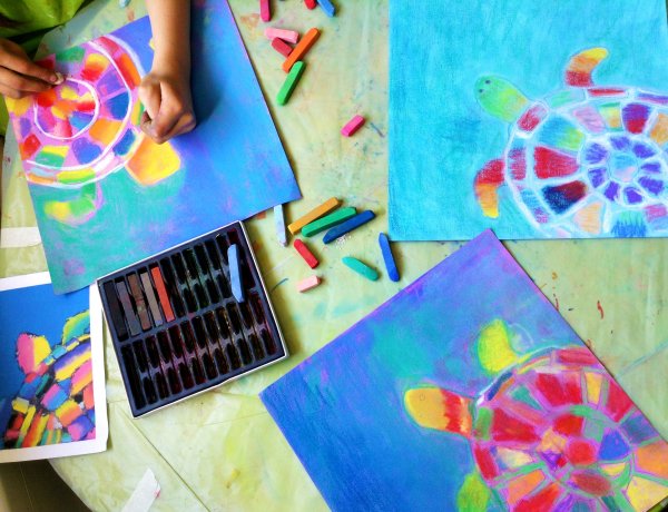 Рисование пастелью для детей