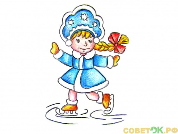 Рисование с детьми Снегурочки