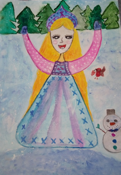 Снегурочка рисование для детей