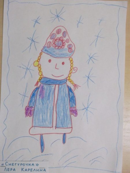 Рисунок на тему Снегурочка