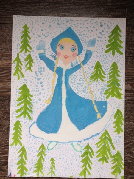 Рисование Снегурочки