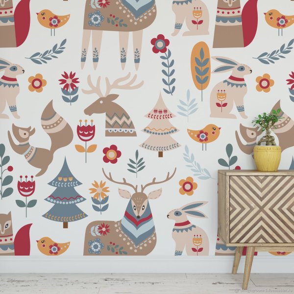 Новогодние постеры в скандинавском стиле