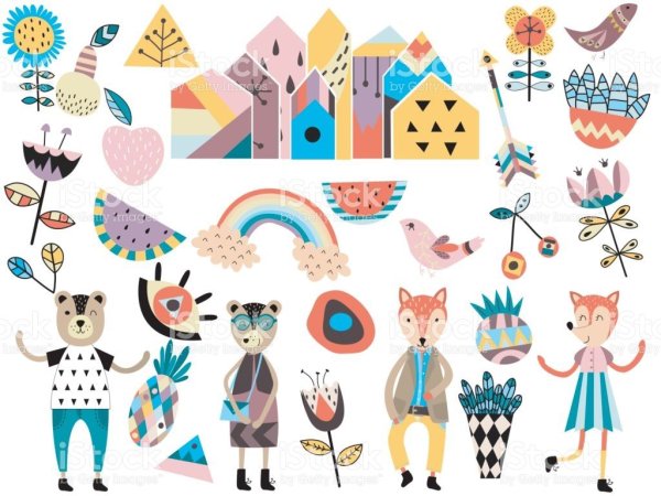 Детский логотип Скандинавский стиль