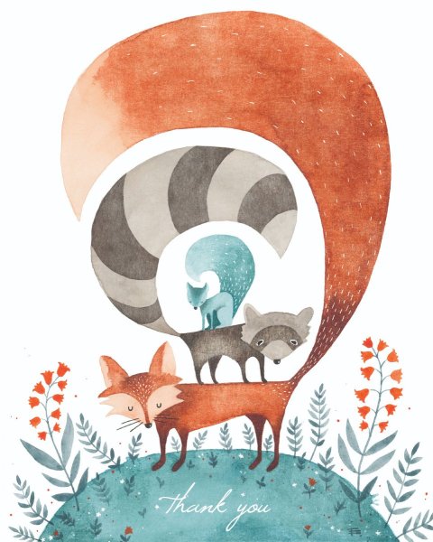 Лиса в скандинавском стиле