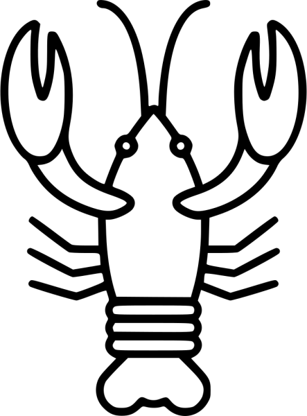 Лобстер трафарет