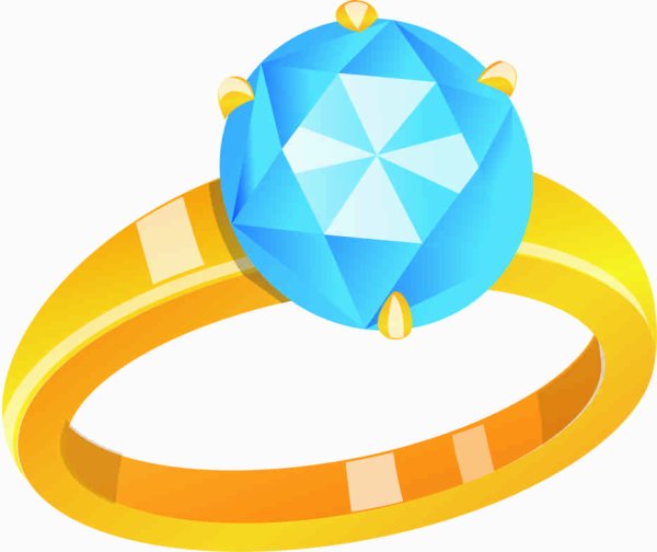 Мультяшное кольцо с бриллиантом