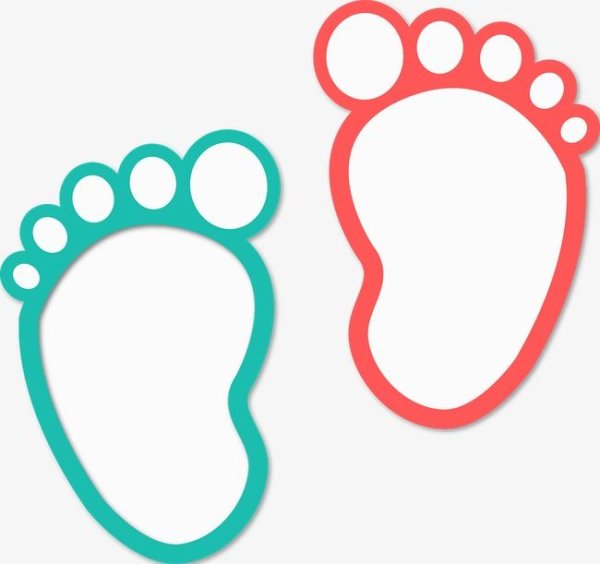 Детские следы трафарет