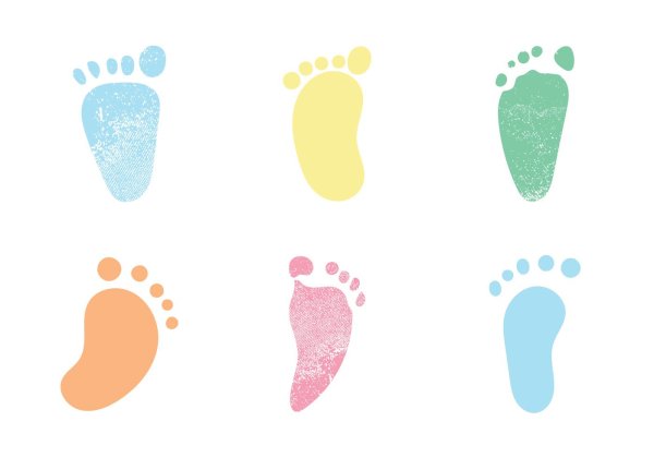 Отпечаток стопы человека без плоскостопия