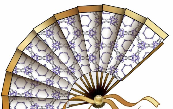 Веер шаблон