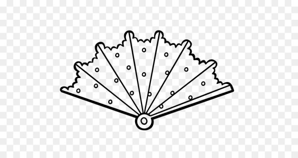 Веер раскраска для детей