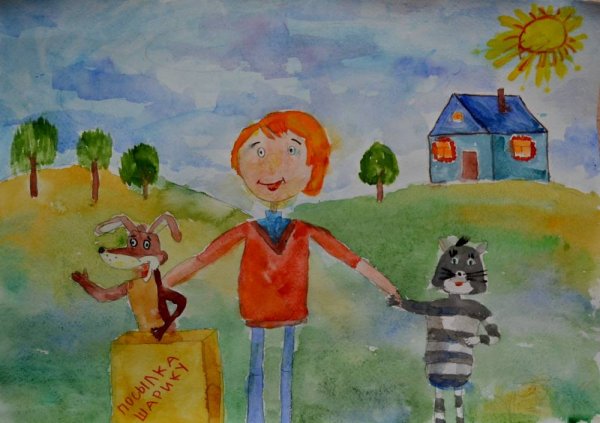 Простоквашино рисовать