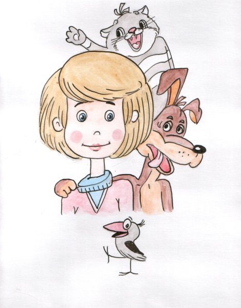 Рисунки для срисовки Простоквашино