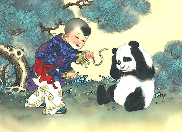 Японские дети иллюстрация