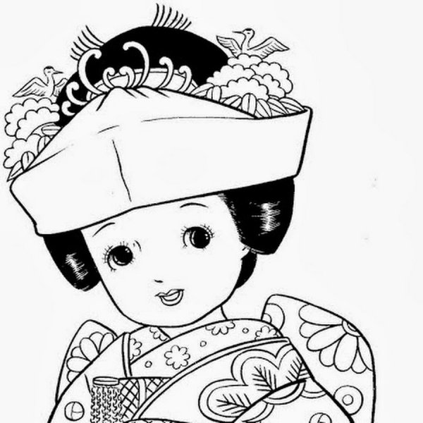 Японец раскраска