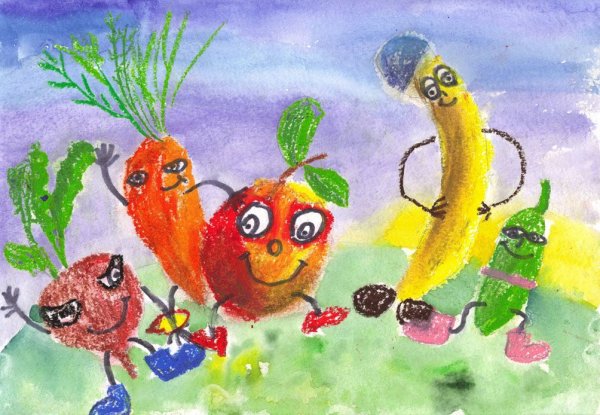 Занимательное рисование овощей