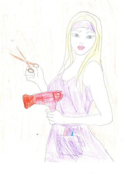 Детские рисунки парикмахерская