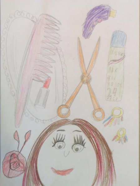 Раскраска профессия парикмахер