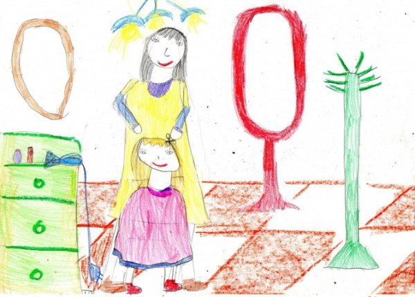 Раскраска парикмахер для детей