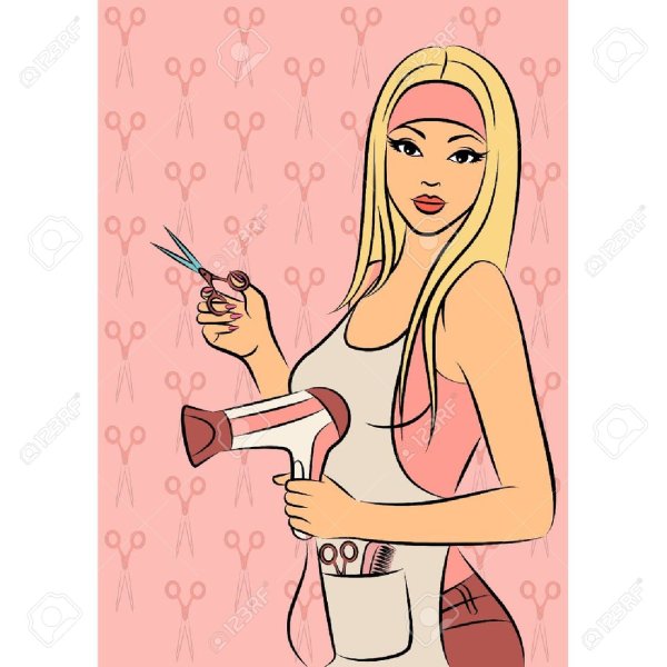 Парикмахер мультяшный