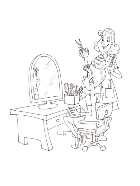 Раскраска парикмахер