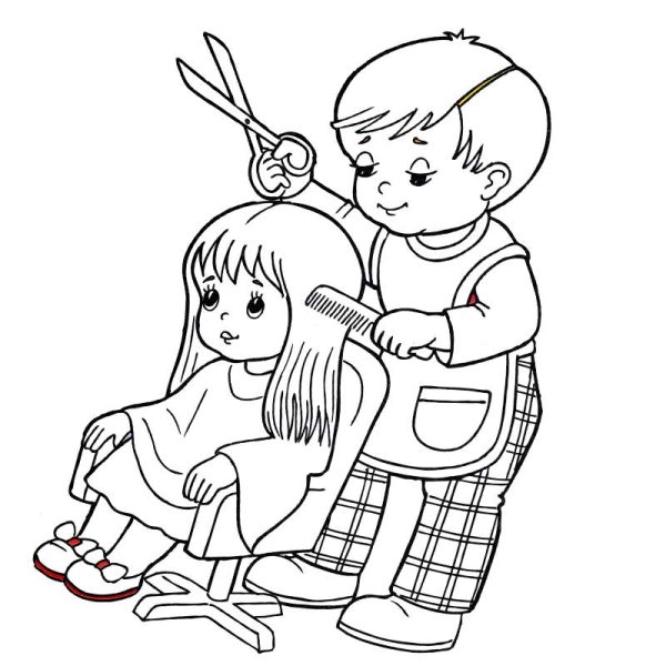 Рисунки детей на тему мама парикмахер