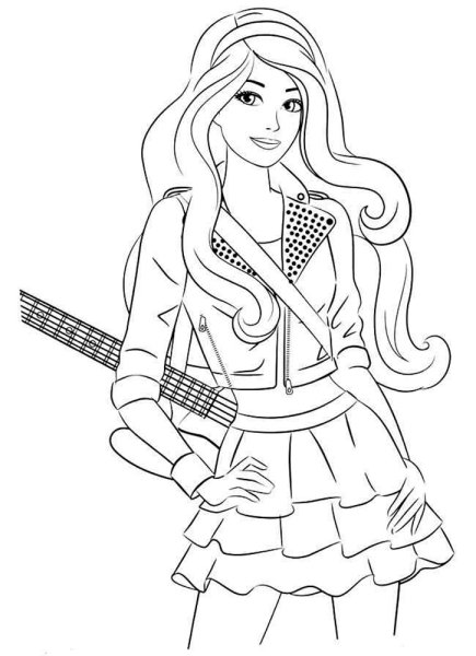 Раскраска. Барби