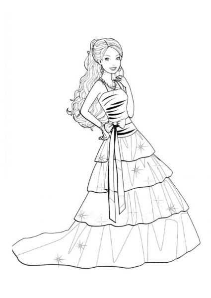 Раскраска. Барби