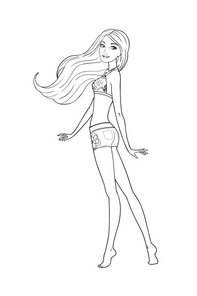 Лицо Барби раскраска