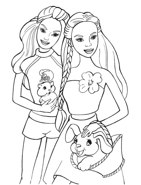 Раскраски для девочек Барби профессии