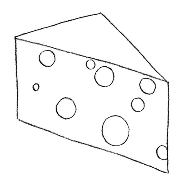 Сыр раскраска