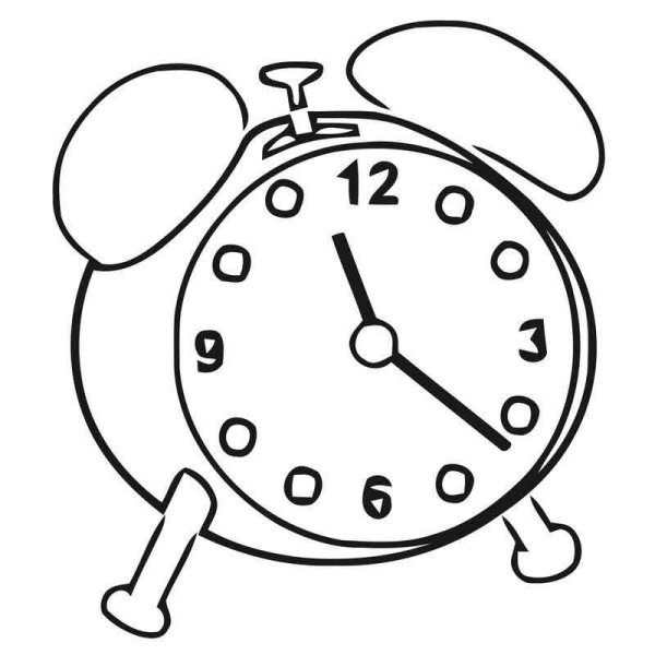 Часы раскраска