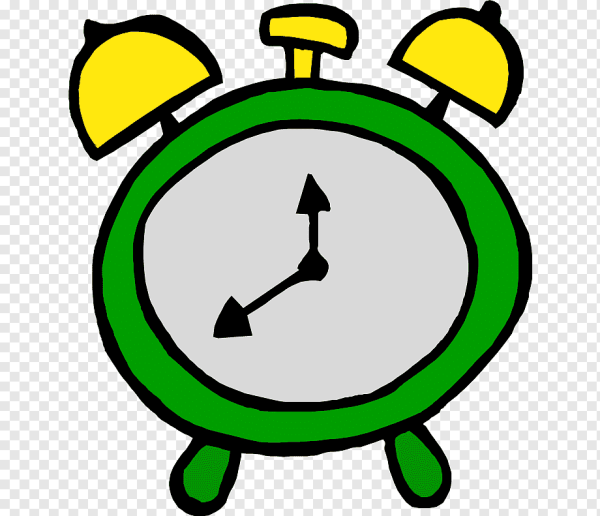 Зеленый будильник для метрики