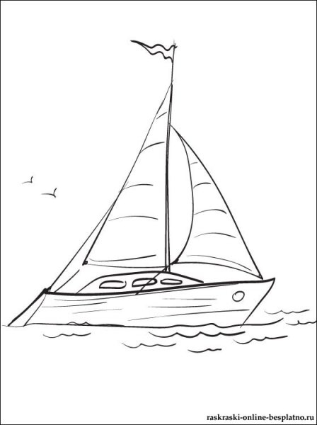 Кораблик силуэт