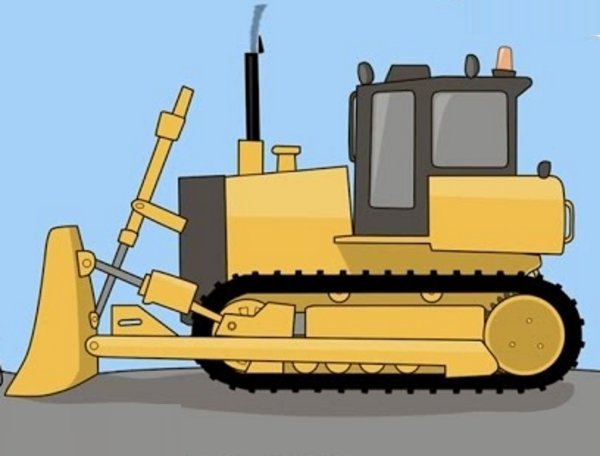Гусеничный трактор раскраска