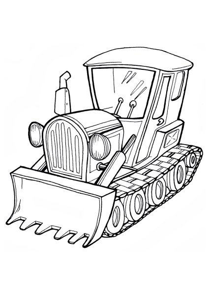 Бульдозер мультяшный