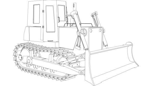 Бульдозер вектор Komatsu