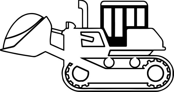 Бульдозер сбоку Абрис