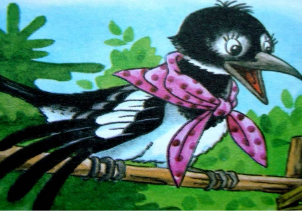 Сорока белобока мультяшная