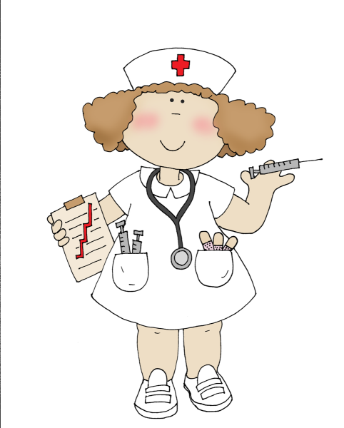 Раскраска медицинская сестра