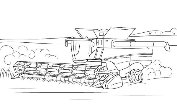 Комбайн Джон Дир раскрашивать