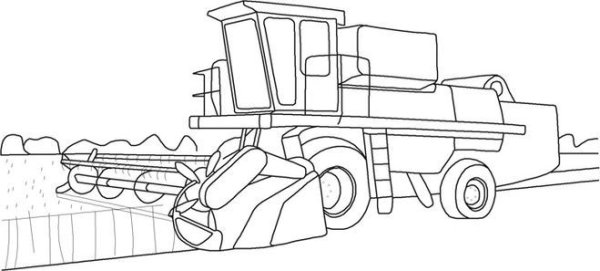 Комбайн John Deere векторный