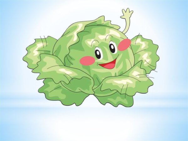 Капуста мультяшная без фона