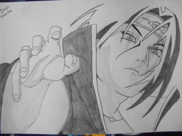 Итачи Шаринган скетч