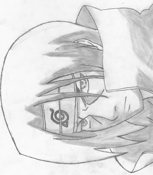 Итачи Учиха арт карандашом легкие